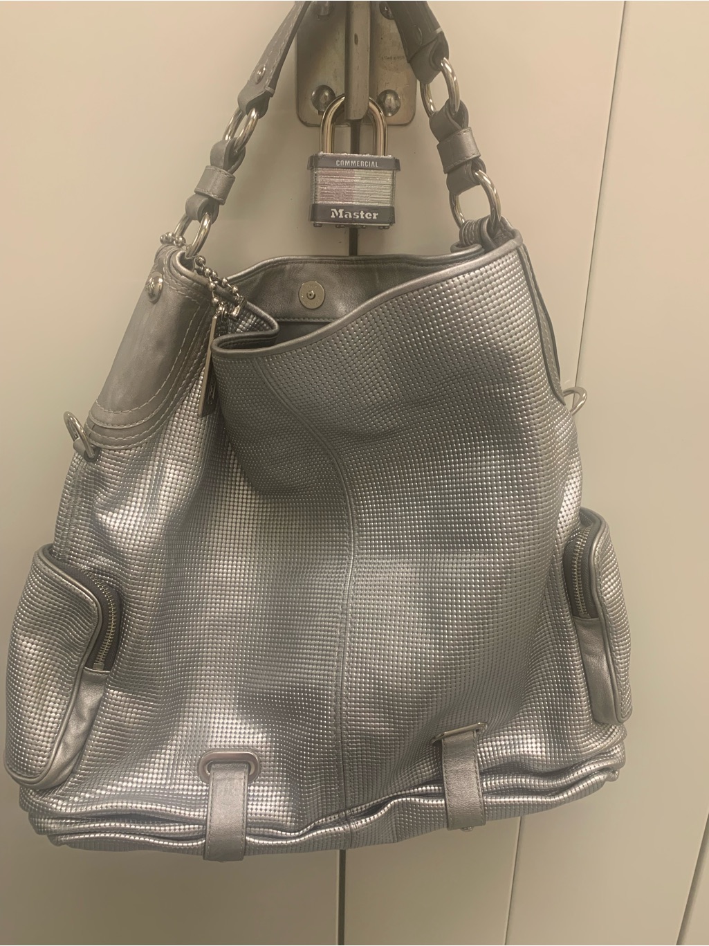 Extremely Rare Coach Metallic Silver Textured Hobo Bag - Womenâs